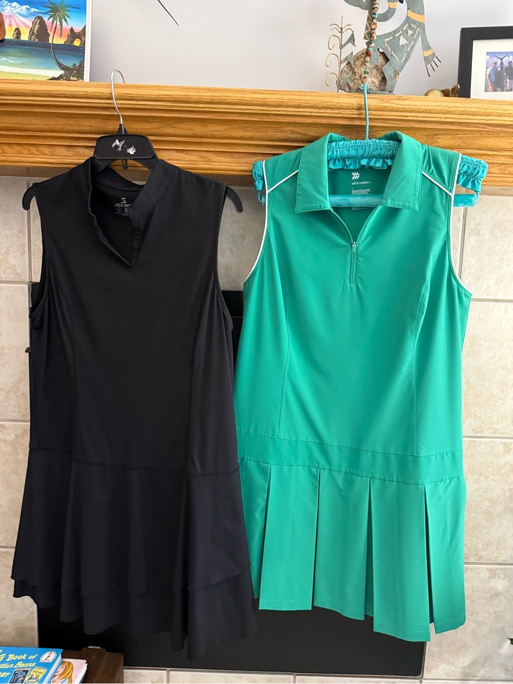 2 Golf Dresses 👗 Jack Smith and All in Motion Teal Active Dress with Polo Collar